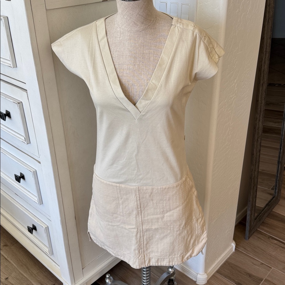 Sportmax Max Mara S cotton linen mini dress